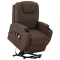 Black Faux Leather Electric Power Lift Massage Chair with 6-Point Vibration Massage E52612