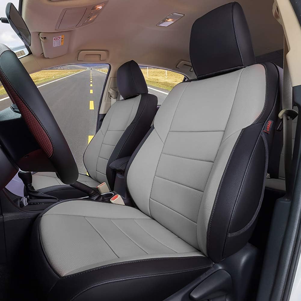 Custom Fit Full Set Car Seat Covers Leatherette Black D887