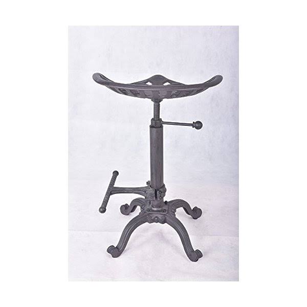 Rustic Industrial Farmhouse Tractor Seat Adjustable Bar Stool N679