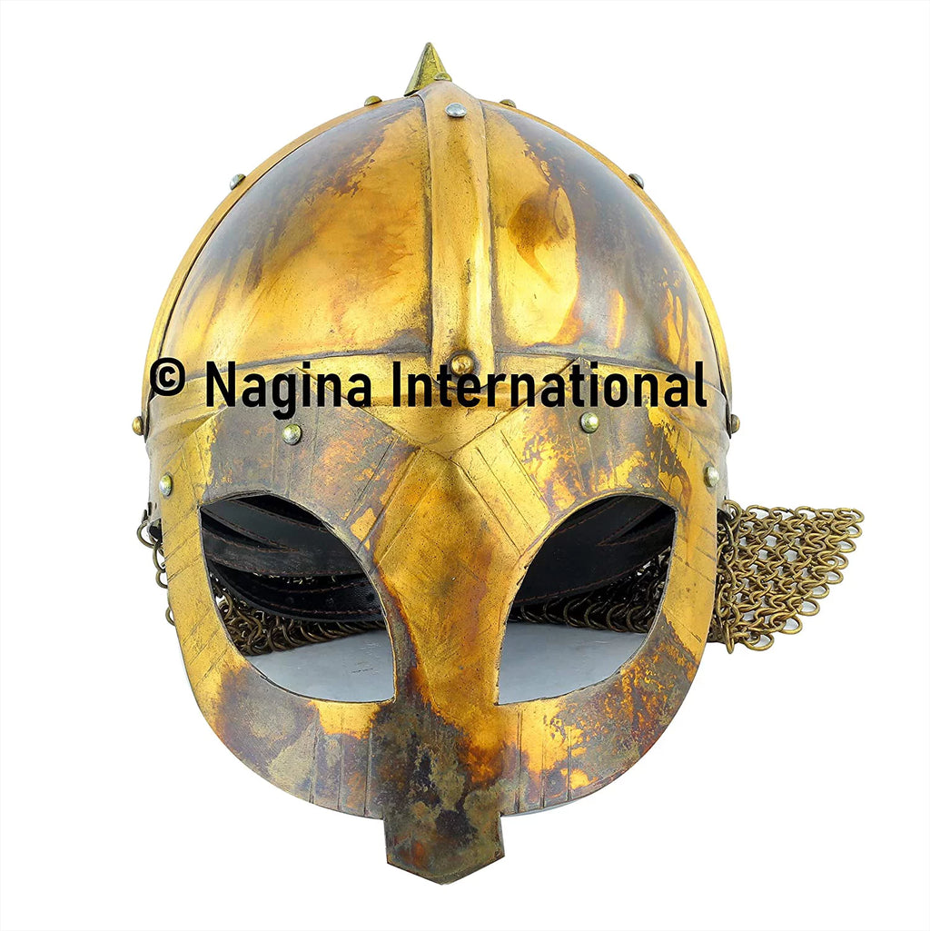 Steel Silver Helmet Chain Mail Armor Helmet H523903