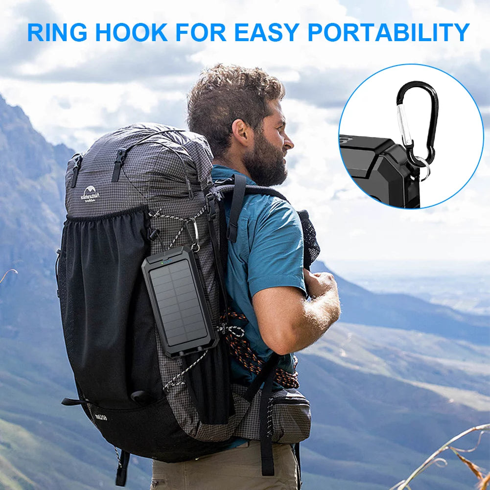 20000mAh Solar Power Bank with Dual USB Ports F980