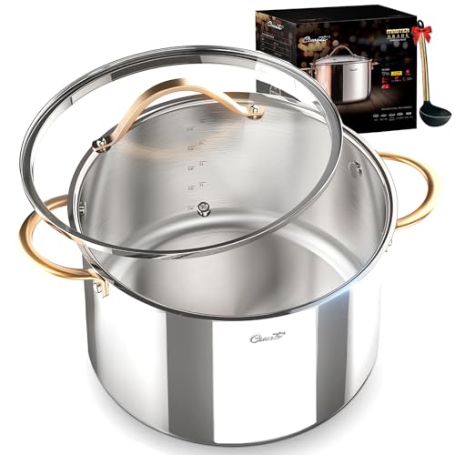 3 Ply Stainless Steel 8 Quart Stock Pot with Lid W69463
