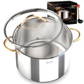 3 Ply Stainless Steel 8 Quart Stock Pot with Lid W69463