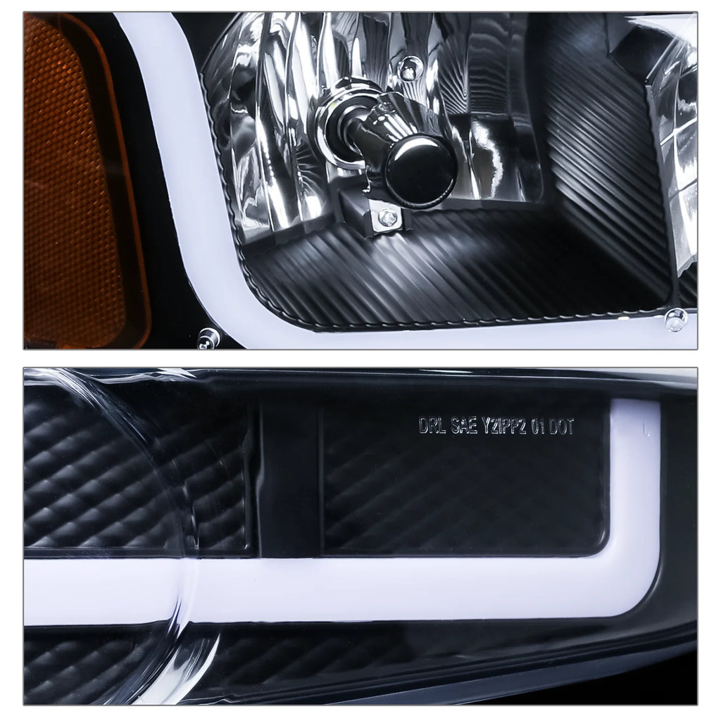 Headlights Assembly with 2 Pairs Pre-Assembled 6000K LED Bulbs V649