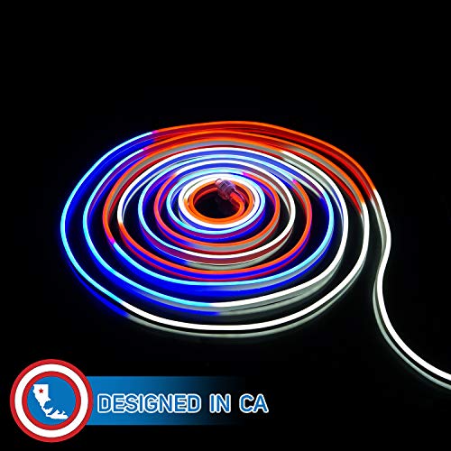 30ft Red White Blue Waterproof LED Rope Lights W355