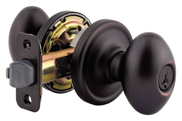 Iron Black Finish Entry Door Lock E48452