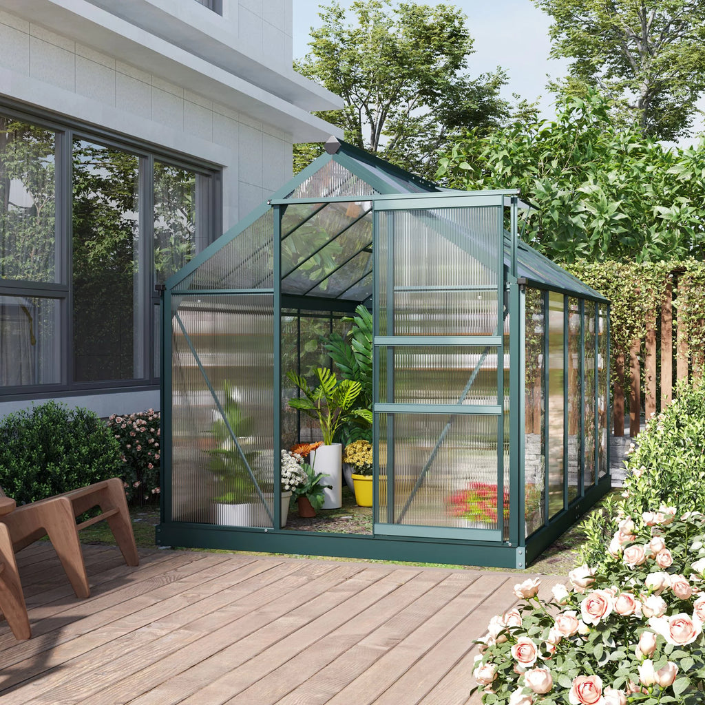 6' x 10' x 7' Polycarbonate Walk-in Greenhouse W351936