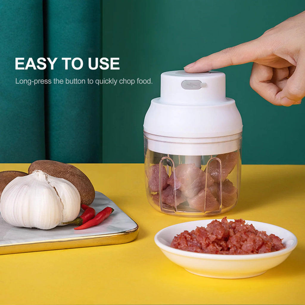 Electric Chopper Salad Mincer Cutter USB Wireless E39673