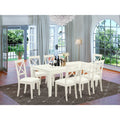 9 Pc Dining Set with Kitchen Table and 8 Faux Leather Seat Chairs T155