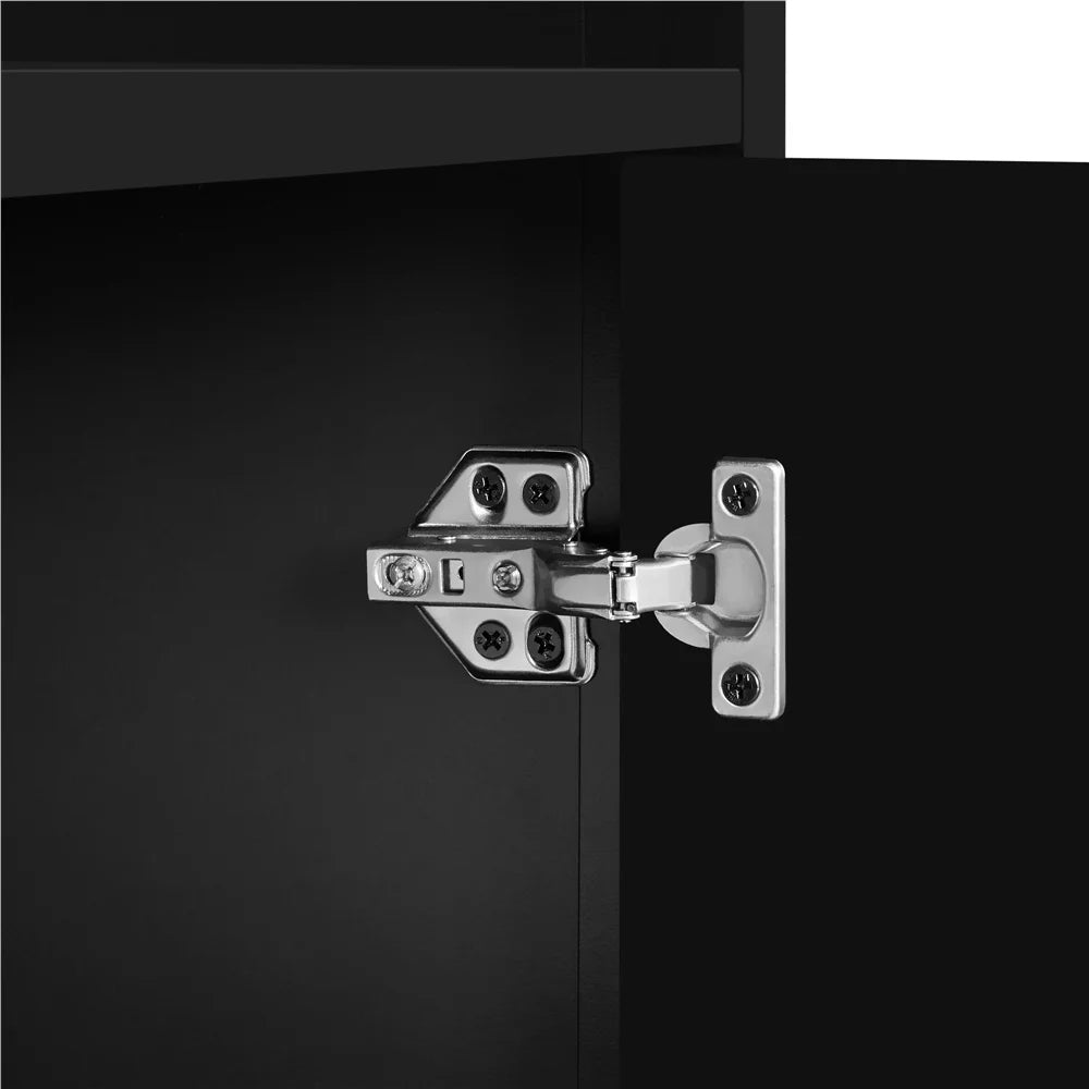 Black TV Stand with Power Outlet L738793