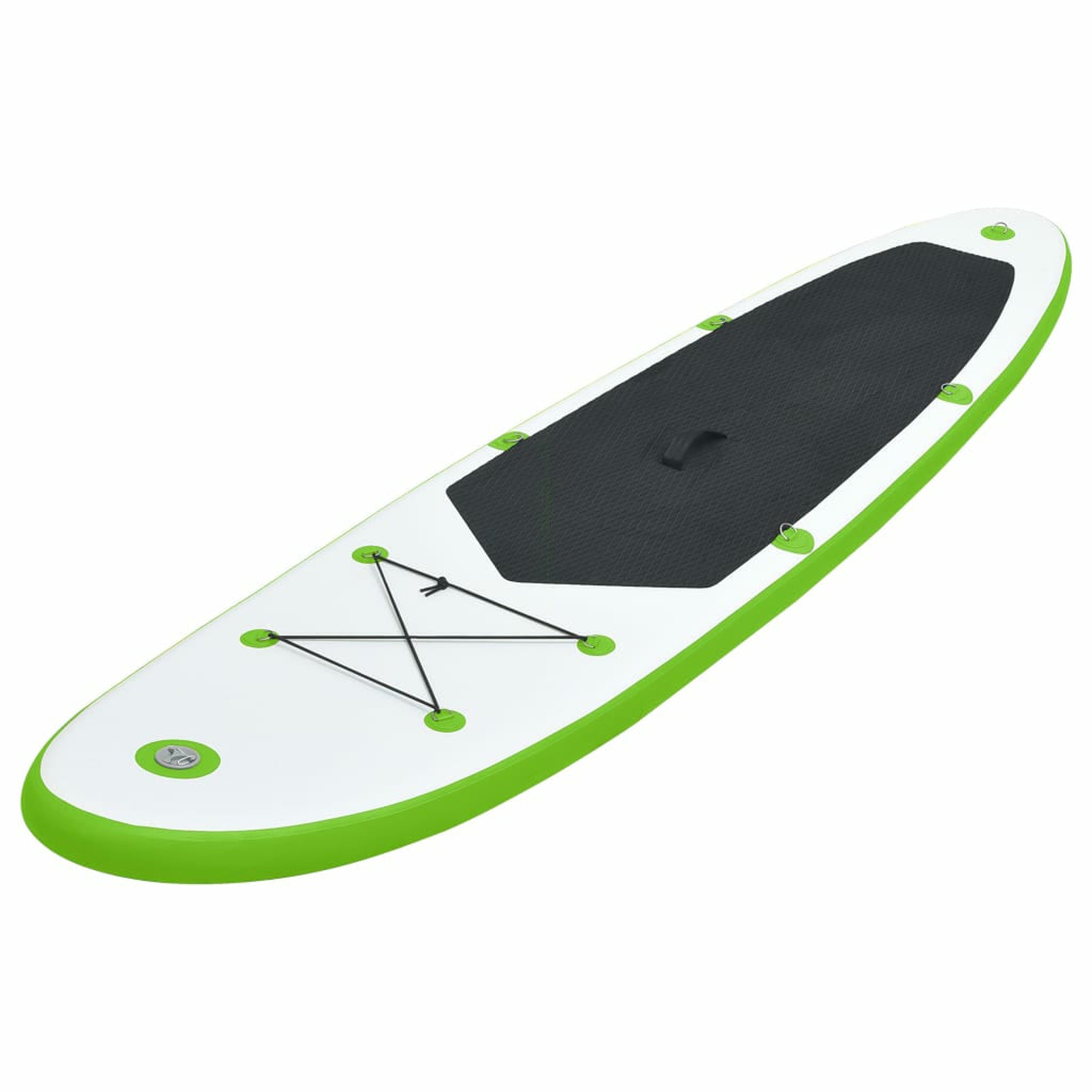 Green and White Inflatable Paddle Board Set Q203890