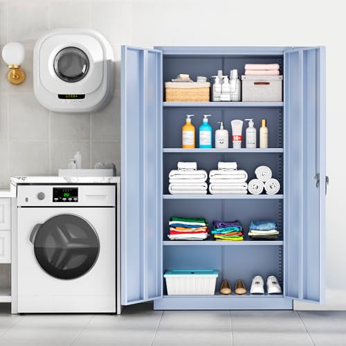 Black Steel Lockable Storage Cabinet S2071