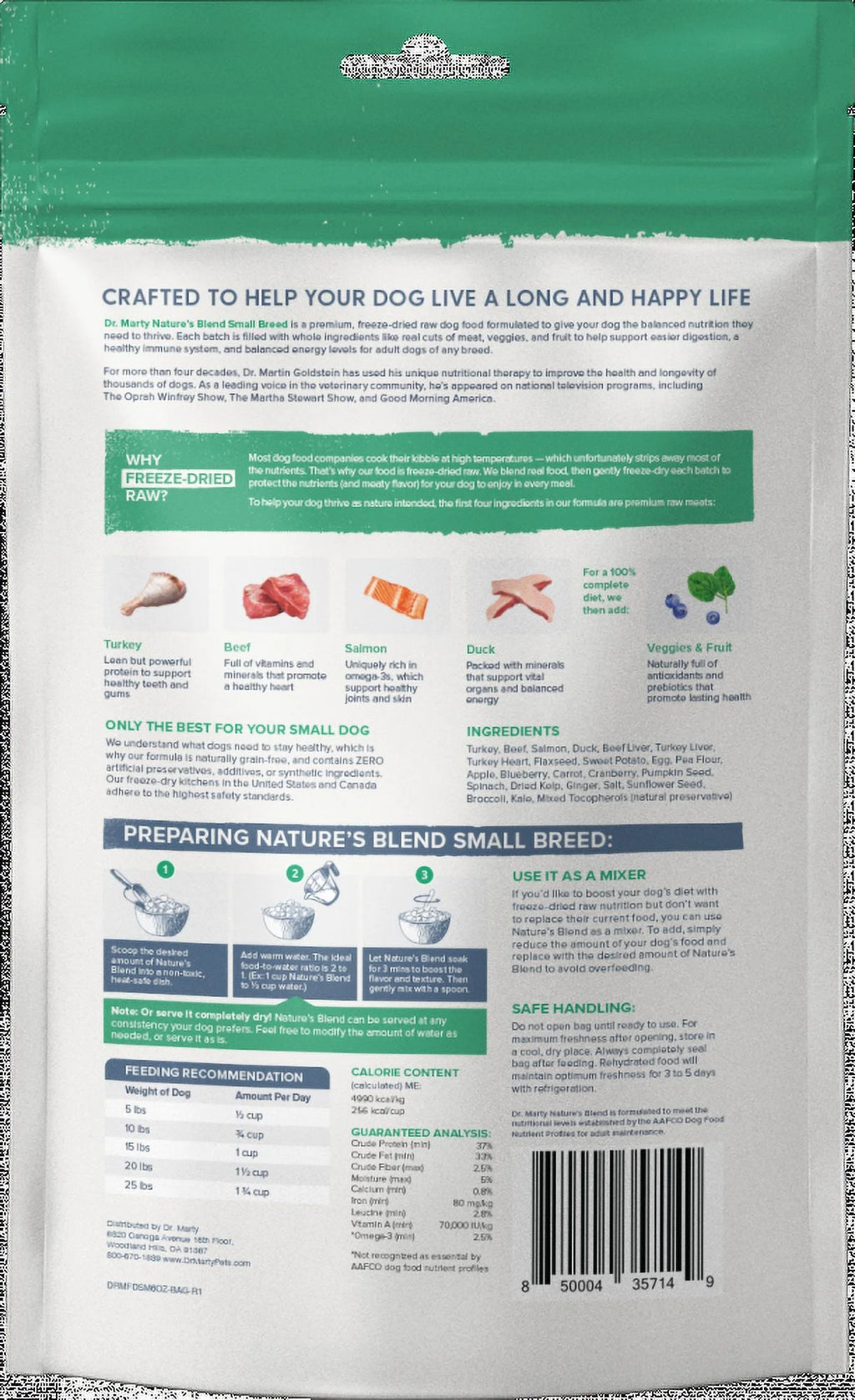 Freeze-Dried Raw Dog Food, 6 oz P120