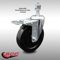 Soft Rubber Swivel Caster with Total Lock Brake F395