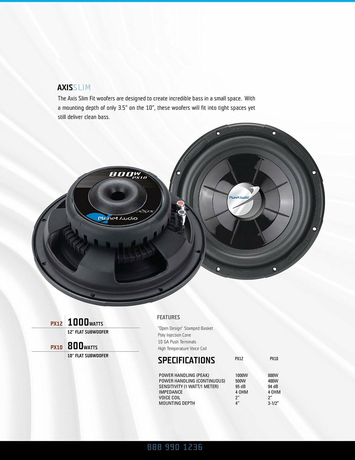 12 inch 4 Ohm 1000 Watt Car Subwoofer X4080