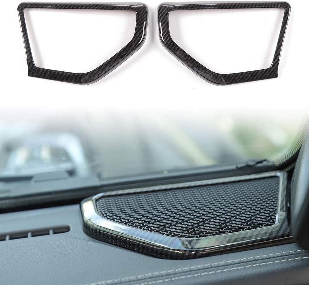 Red ABS A pillar Speaker Decoration Cover Trim Stickers Pack of 2 V4113
