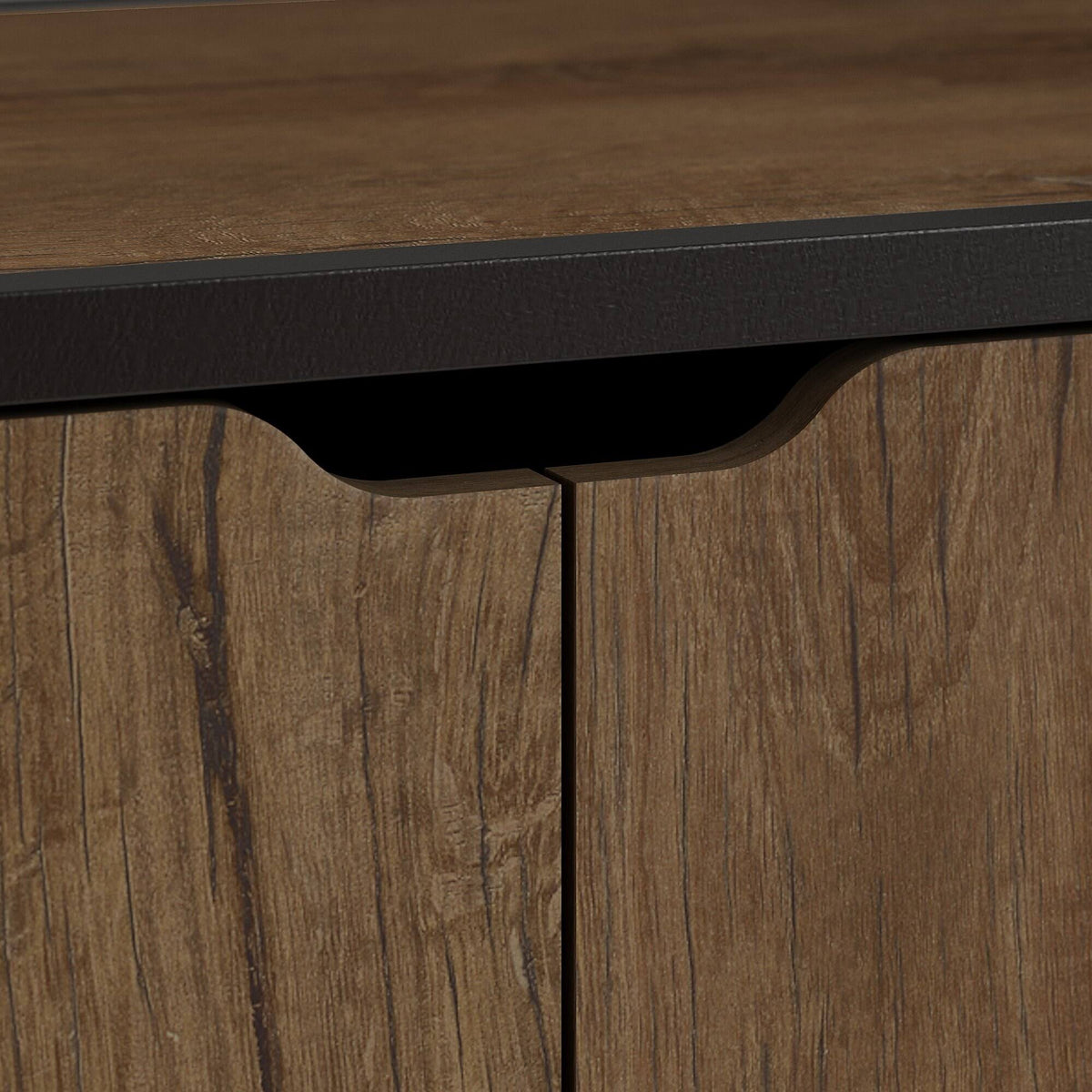 Small Storage Cabinet with Doors in Rustic Brown J577757