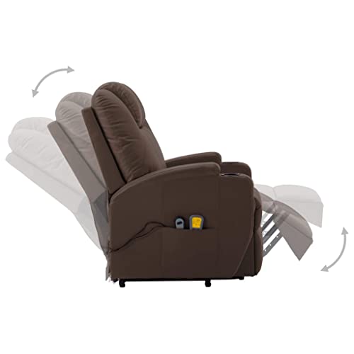 Black Faux Leather Electric Power Lift Massage Chair with 6-Point Vibration Massage E52612