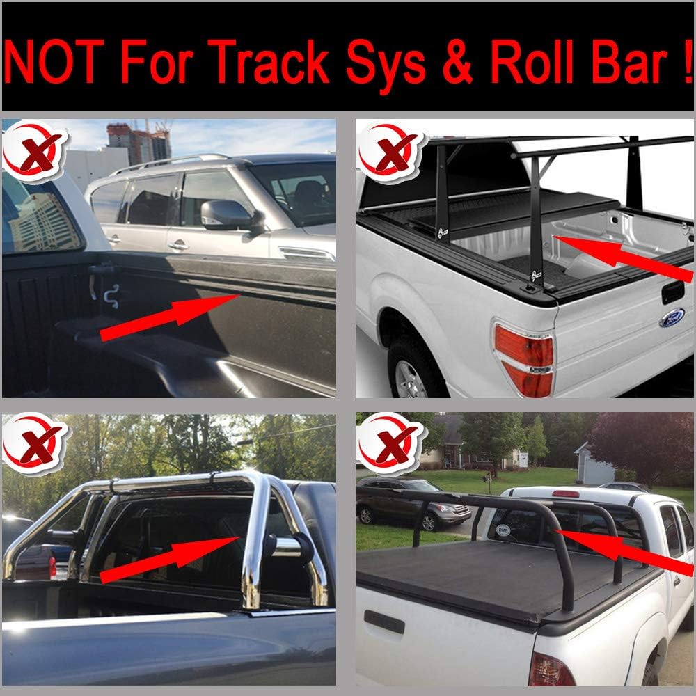 6.2ft Soft Vinyl Roll up Tonneau Cover H635573
