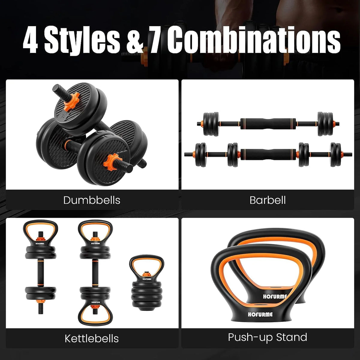 Adjustable Dumbbell Set Black R298