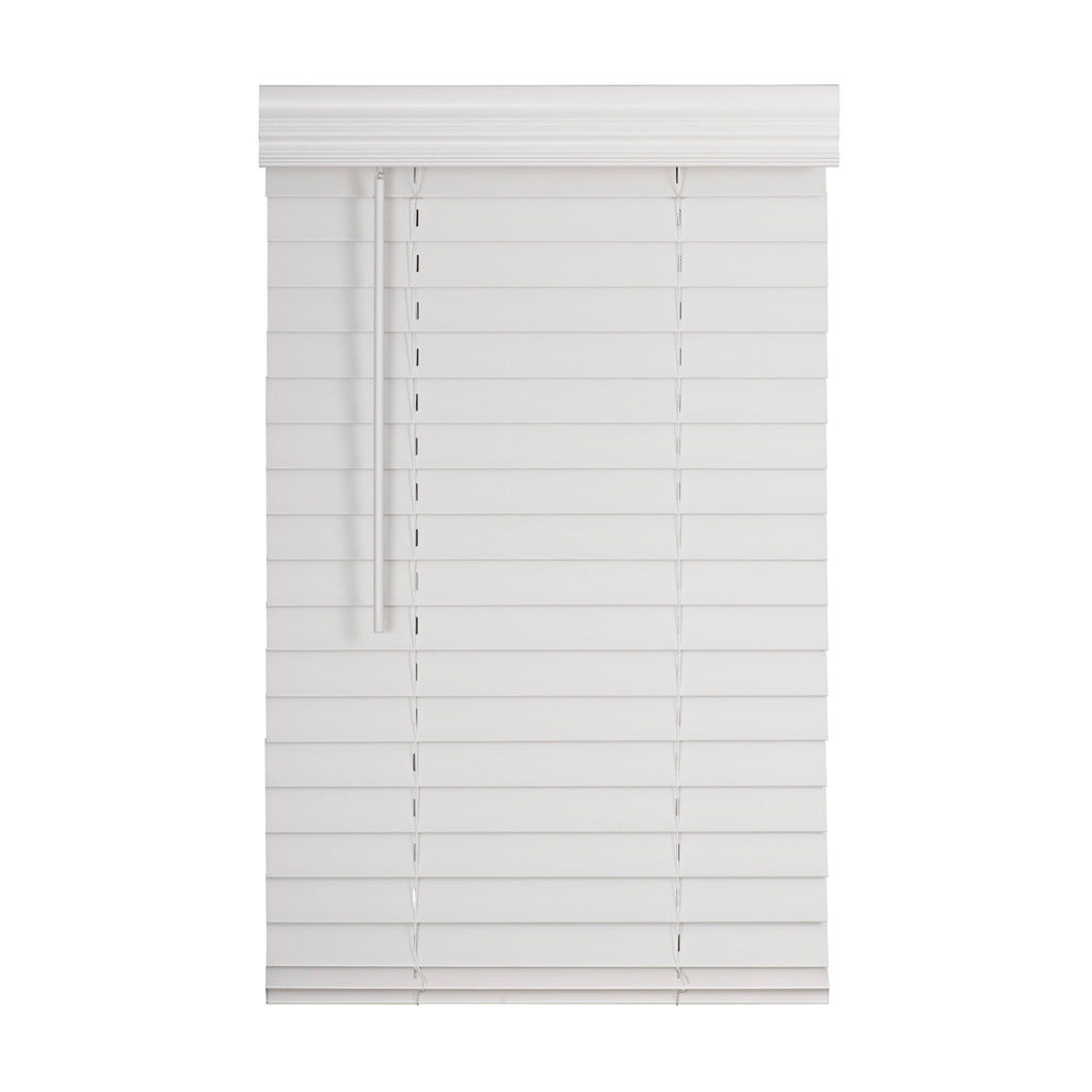 Cordless Faux Wood Blind White H4830