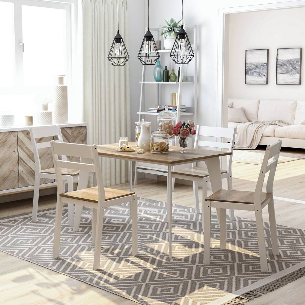 5-Piece Dining Table Set - Grey D4123