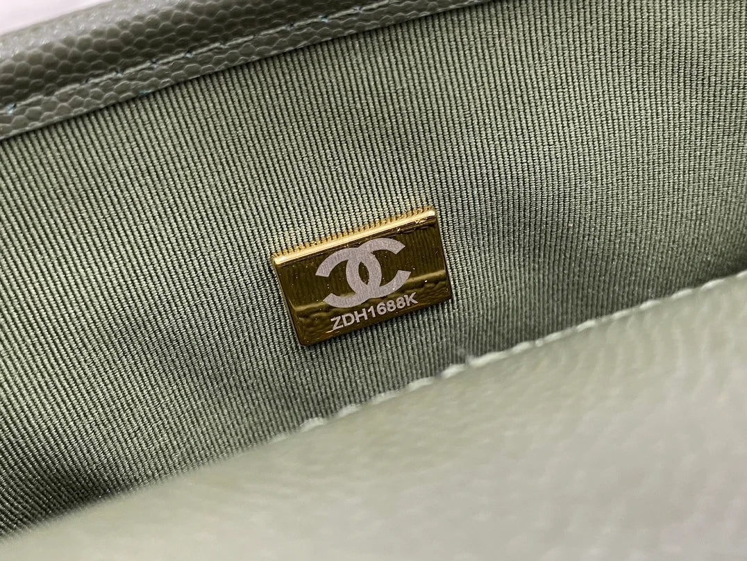 Dark Green Flap Bag Q903