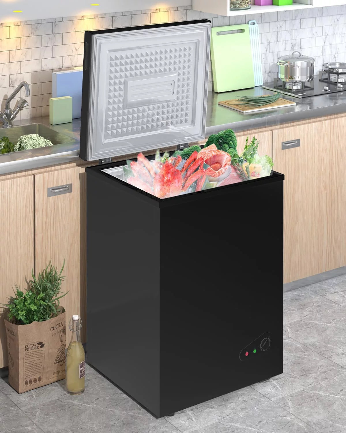 Black 4.8 Cu ft Chest Freezer V3882