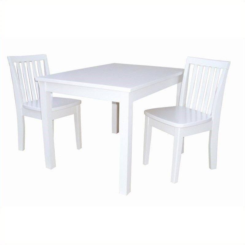 3 Piece Mission Table Set in Linen White Q634460