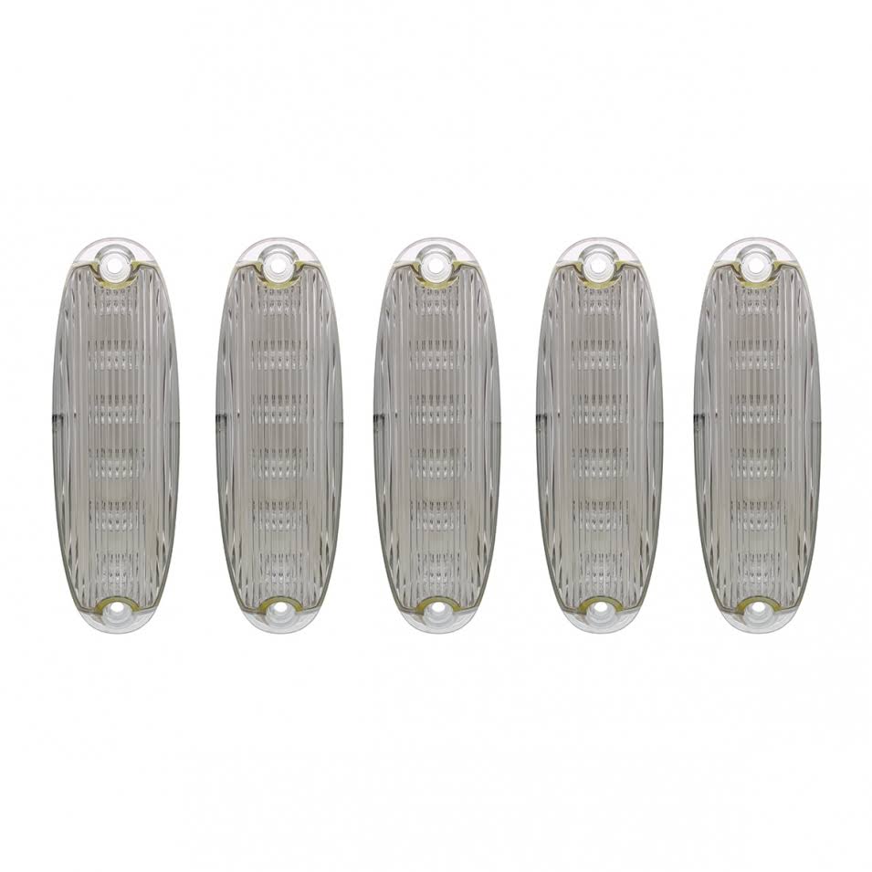 6 LED Cab Lights Amber Clear Lens R2510