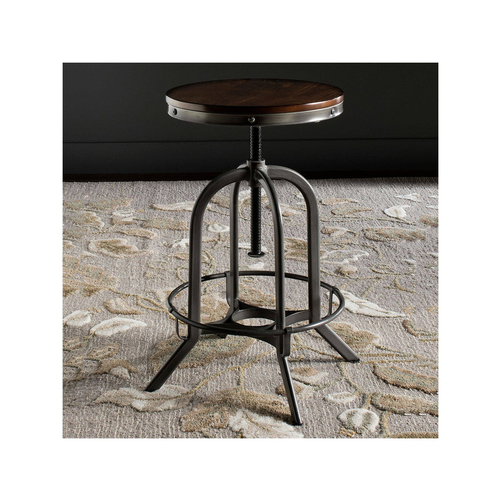 Burnt Oak Swivel Stool L984
