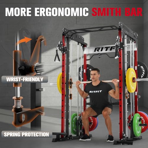 Multi-Function Smith Machine with Cable Crossover System Z5304