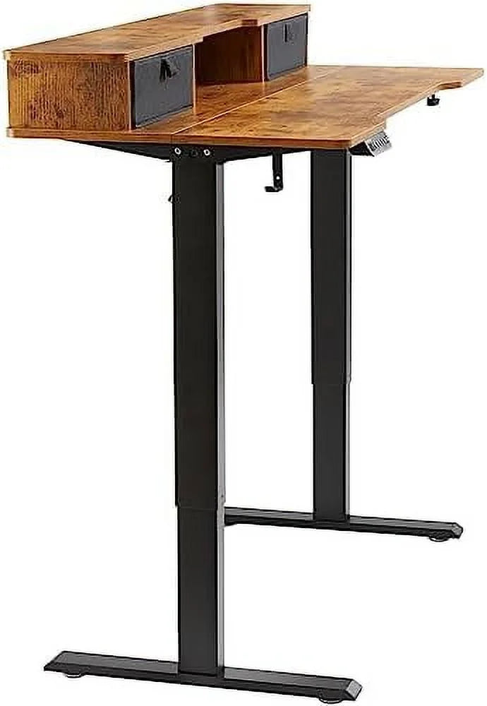 Electric Standing Desk 55.1 x 27.6 Brown E81602
