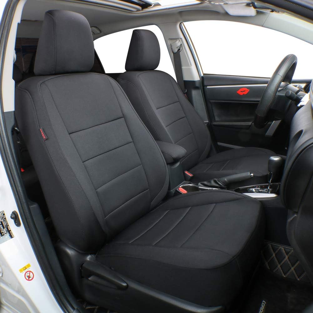 Custom Fit Full Set Car Seat Covers Leatherette Black D887