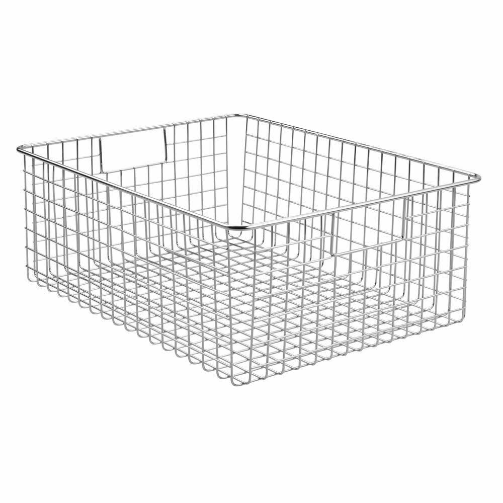Metal Wire Food Organizer Storage Bin Baskets with Handles L120