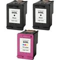 3 Pack High Yield Ink Cartridge Set, 2 Black and 1 Color H343