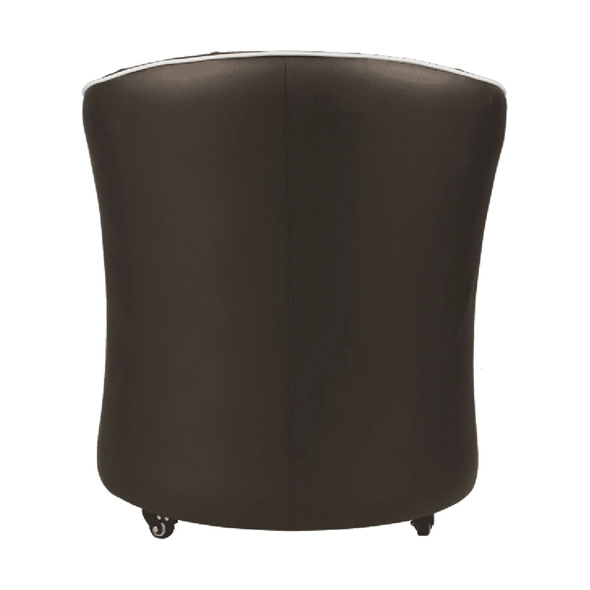 Black Leather Guest Chair with Lockable Rolling Casters J140349
