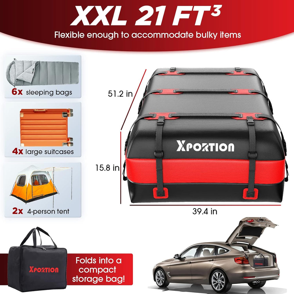 20 Cubic Feet Waterproof Rooftop Cargo Carrier Bag X92871