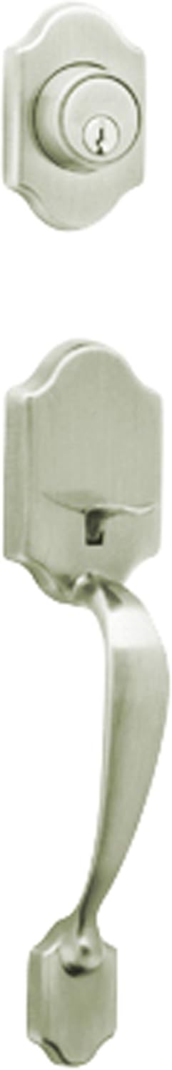 Satin Nickel Exterior Handleset with Deadbolt Pack of 2 D176501
