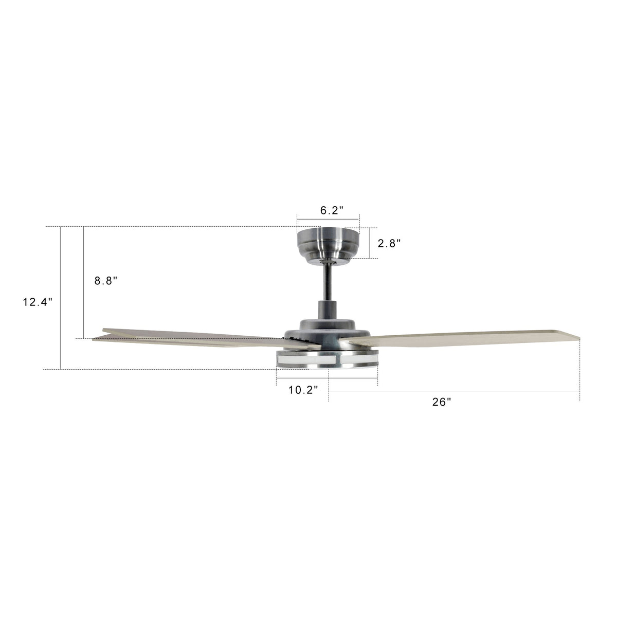Modern Wood Smart Ceiling Fan Y3659