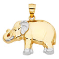 14K 2T Elephant Pendant K535