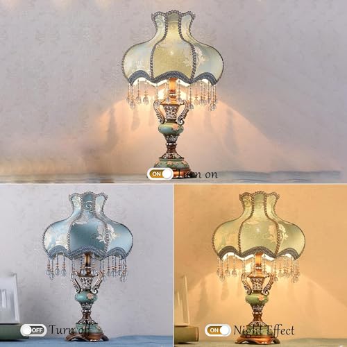 European Style Handmade Fabric Lampshade Table Lamp E66758
