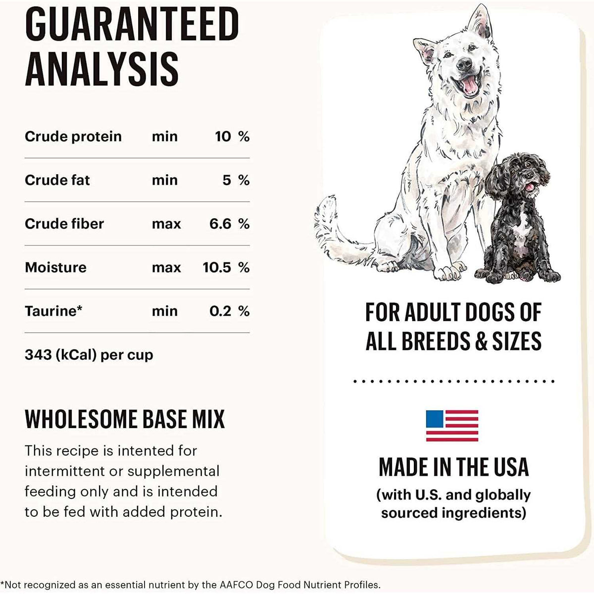 Dehydrated Whole Grain Veggie & Fruit Dog Food J764442