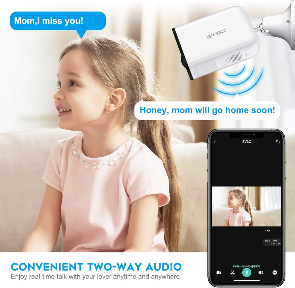 1080P Wireless Battery Security Camera with Two-way Audio E95427