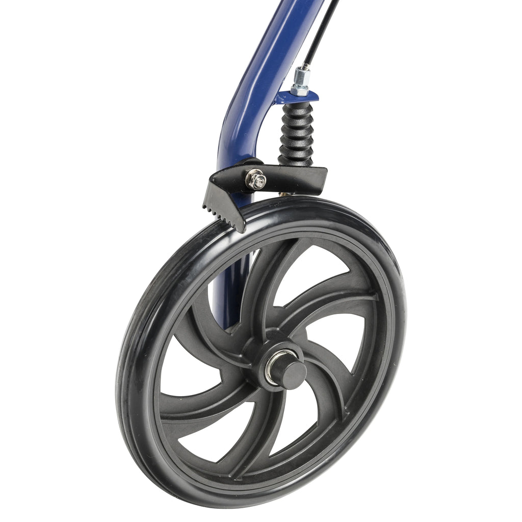 Blue Four Wheel Rollator Rolling Walker with Fold Up Removable Back Support N523