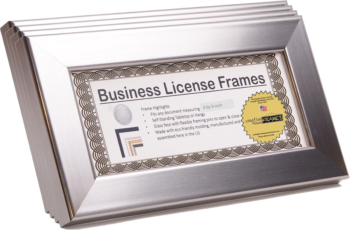 Black Business License Certificate Frames M8368