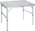 White 36 x 24 inch Aluminum Folding Camping Table L9064