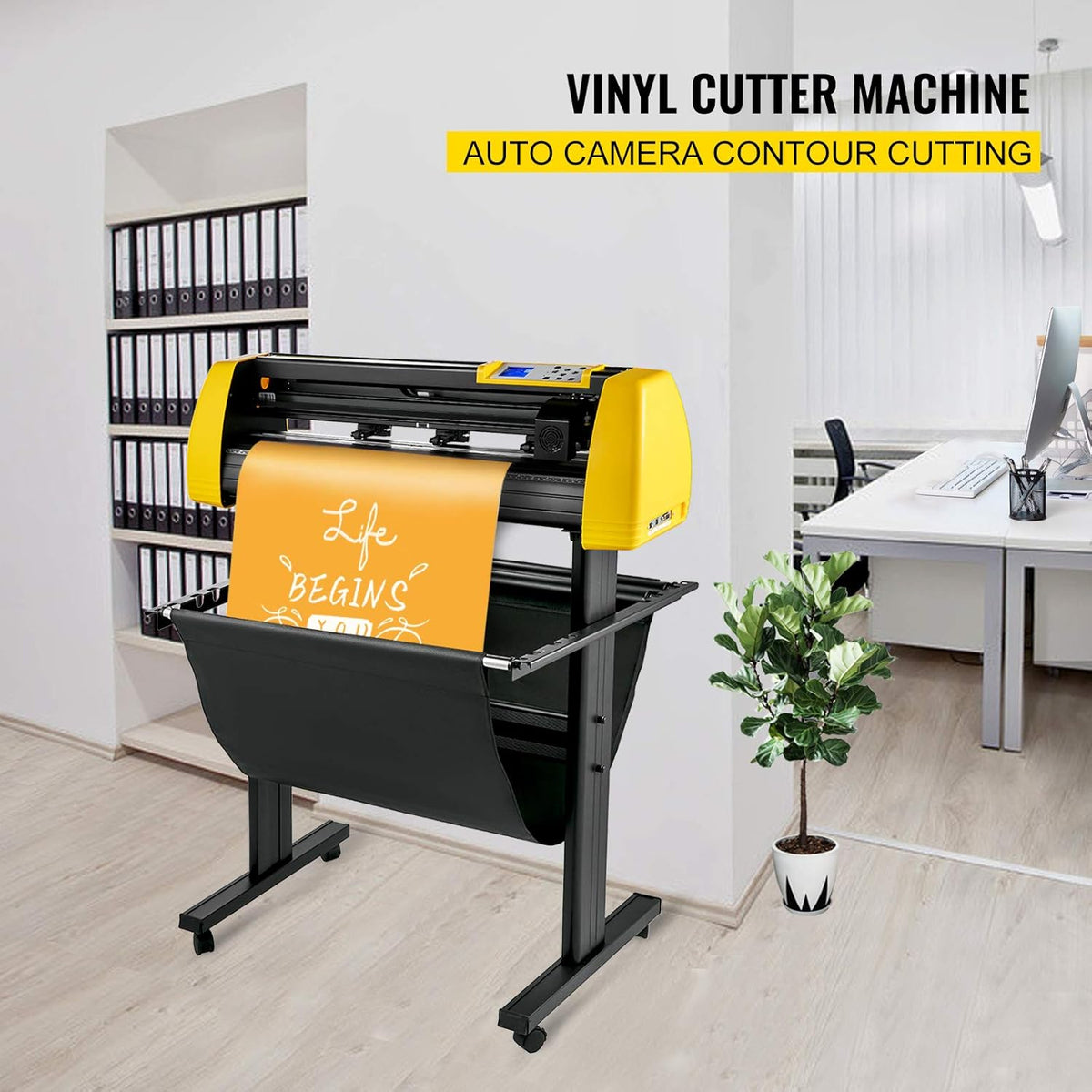 Vinyl Cutter Machine, 34 in Cutting Plotter with Floor Stand S896