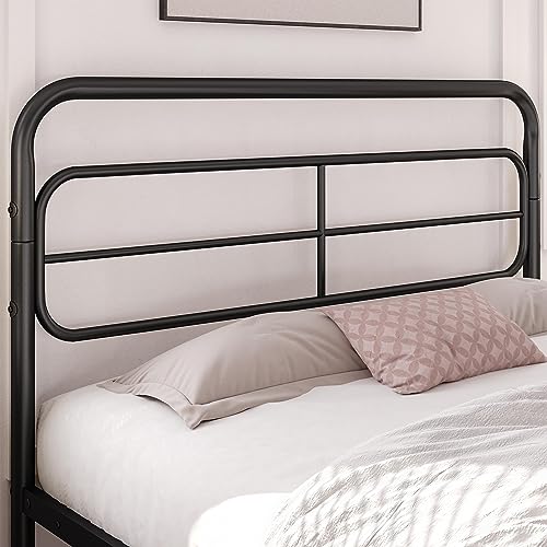White Metal Twin Bed Frame with Headboard Y4975