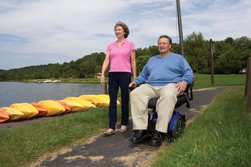 Red 22" x 20" Power Wheelchair with 450 Lbs. Weight Capacity P4475